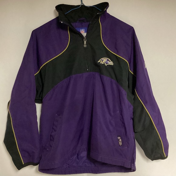 Reebok Baltimore Ravens 1/4 zip pullover jacket size boys Medium - Picture 3 of 7